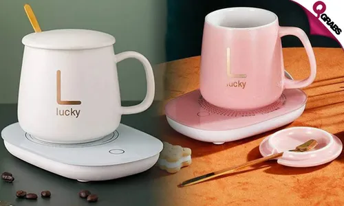 Ceramic Mug with Warming Plate!